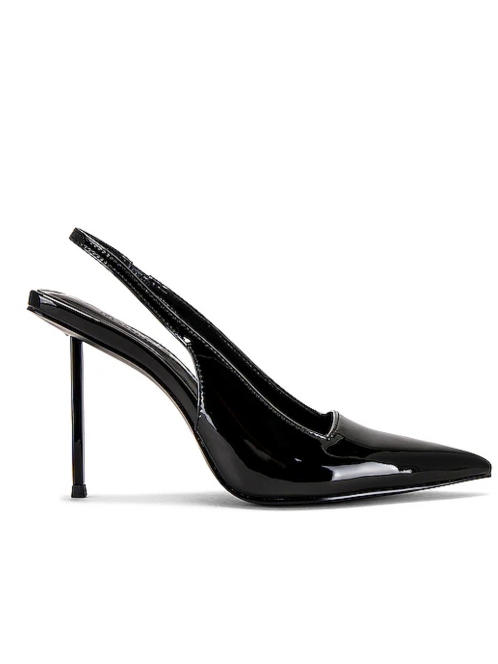 Femme Los Angeles G63 Slingback Pumps Black Patent high heels shoes Revolve